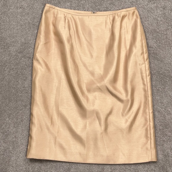 Jones Wear Skirt Suit Women 12 Gold Shimmer Button Party Formal Wedding‎ Church - Picture 10 of 16